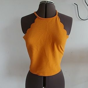 Mustard cami crop top
